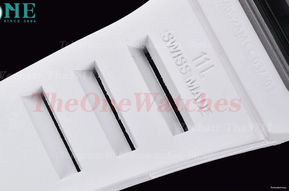 Strap Real YSF RM52-01 On Rubber White Cer RU Tourbillon 0217